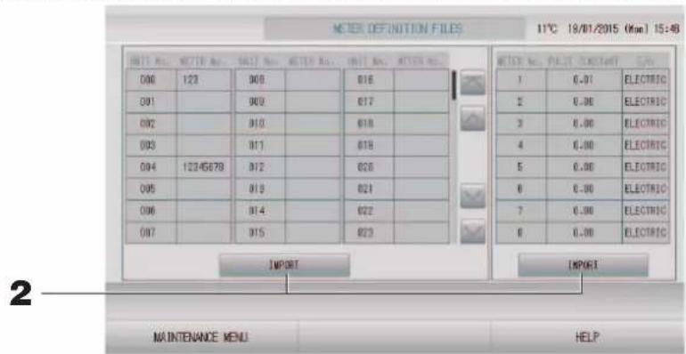 MITSUBISHI SC-SL4-BE2 - Meter definition (Configuration des compteurs) (SC-SL4-BE2 uniquement) - 1
