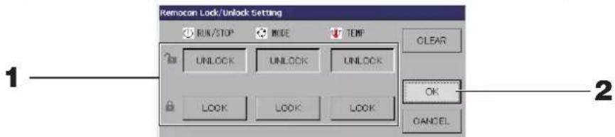 MITSUBISHI SC-SL4-BE2 - ■Fenêtre Remote Controller Lock/Unlock (Autoriser/Interdire l'accès par télécommande) - 2