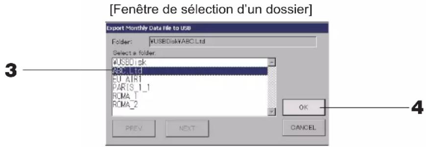 MITSUBISHI SC-SL4-BE2 - Appuyez sur la touche « EXPORT MOTHLY DATA FILES to USB » (EXPORTER LES DONNÉES MENSUELLES SUR LA CLÉ DE MÉMOIRE USB). - 1