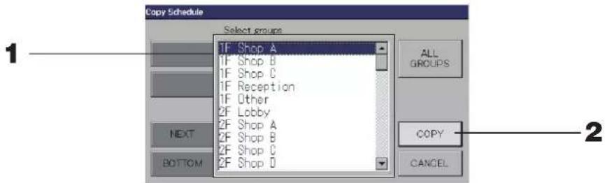 MITSUBISHI SC-SL4-BE2 - ■Fenêtre Copy Schedule (Copier la programmation) - 1