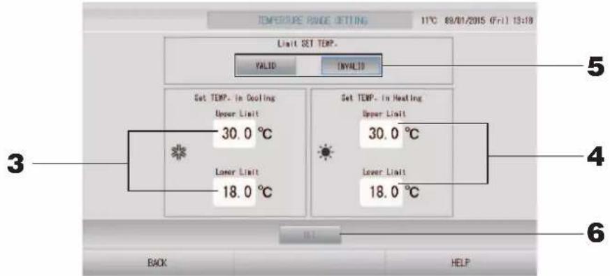 MITSUBISHI SC-SL4-BE2 - Temperature range setting (Réglage de la plage de température) - 1