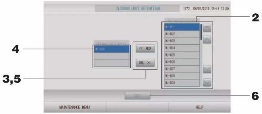 MITSUBISHI SC-SL4-BE2 - Outdoor Unit Definition (Configuration des unités extérieures) - 1