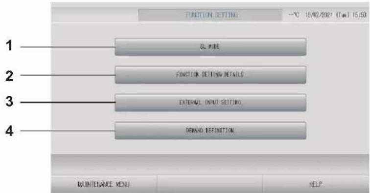 MITSUBISHI SC-SL4-AE2 - Function setting (Réglage de la fonction) - 1