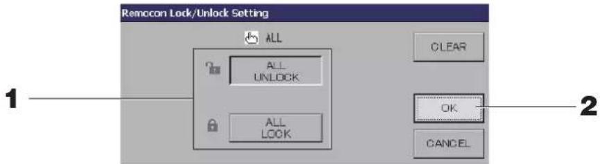 MITSUBISHI SC-SL4-AE2 - ■Fenêtre Remote Controller Lock/Unlock (Autoriser/Interdire l'accès par télécommande) - 1