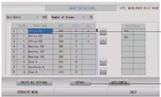 MITSUBISHI SC-SL4-AE2 - Group definition (Définition des groupes) - 1