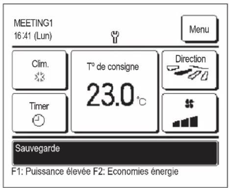 MITSUBISHI RC-EXZ3A - ■ "Sauvegarde" affiché - 1