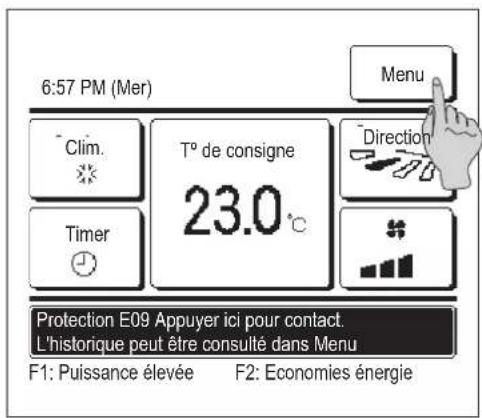 MITSUBISHI RC-EXZ3A - Affichage des erreurs et coordonnées du SAV - 1