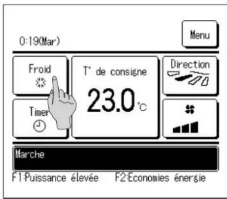 MITSUBISHI RC-EXZ3A - Modifier le mode de fonctionnement - 1