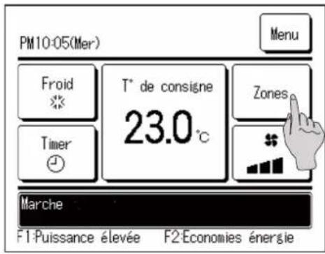 MITSUBISHI RC-EXZ3A - Opération ON/OFF de la zone (pour le contrôle de la zone) - 1