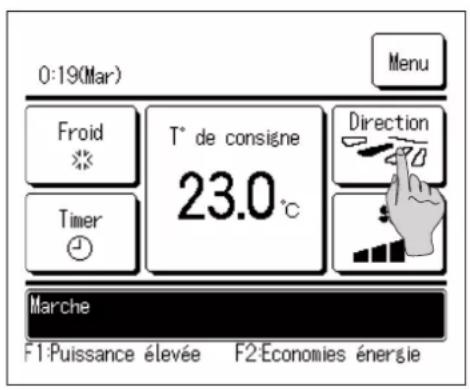 MITSUBISHI RC-EXZ3A - Modifier la position des volets - 1