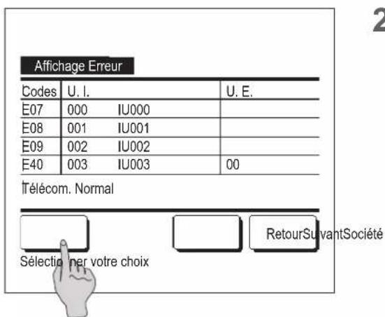 MITSUBISHI RC-EXZ3A - Affichage des erreurs et coordonnées du SAV - 3