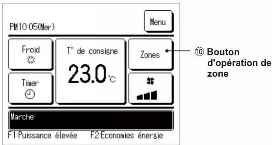 MITSUBISHI RC-EXZ3A - Noms et fonctions des éléments de la télécommande (TD) (Écran) - 2