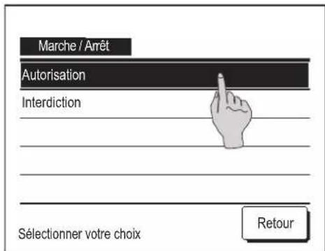 MITSUBISHI RC-EXZ3A - Réglage Autorisation/Interdiction - 1