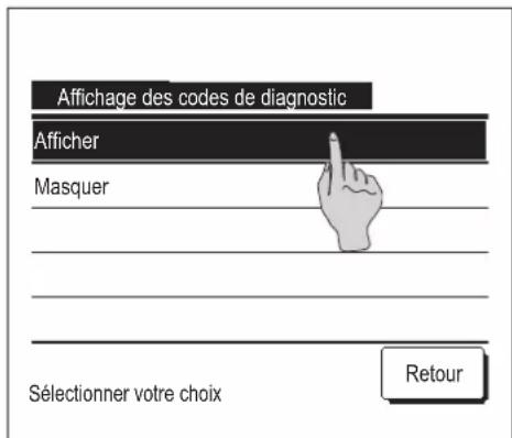 MITSUBISHI RC-EXZ3A - ④ Affichage des codes d'erreur - 1