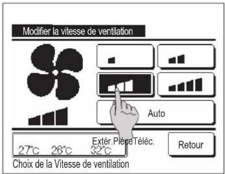 MITSUBISHI RC-EXZ3A - Modifier la vitesse de ventilation - 2