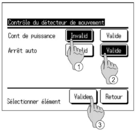 MITSUBISHI RC-EXZ3A - Contrôle du détecteur de mouvement (pour unités intérieures dotées de détecteurs de mouvement) - 1