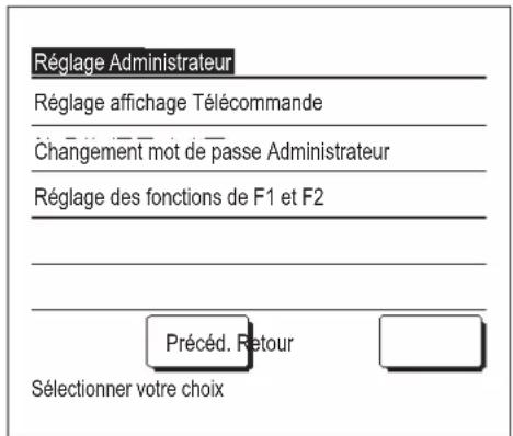 MITSUBISHI RC-EXZ3A - Réglages administrateur [mot de passe administrateur] - 2