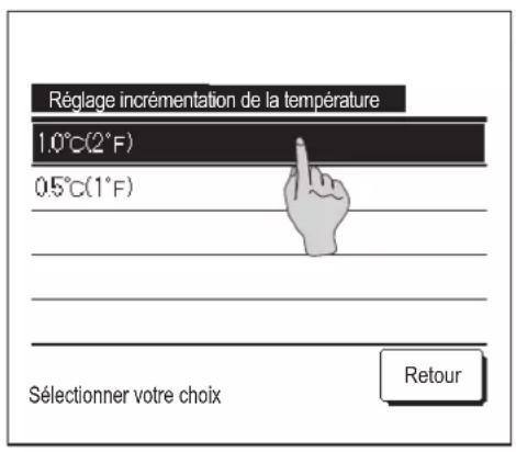 MITSUBISHI RC-EXZ3A - ■ Réglage incrémentation de la température - 1
