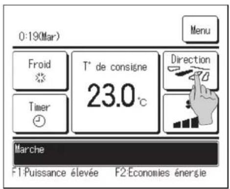 MITSUBISHI RC-EX3A - Modifier la position des volets - 1
