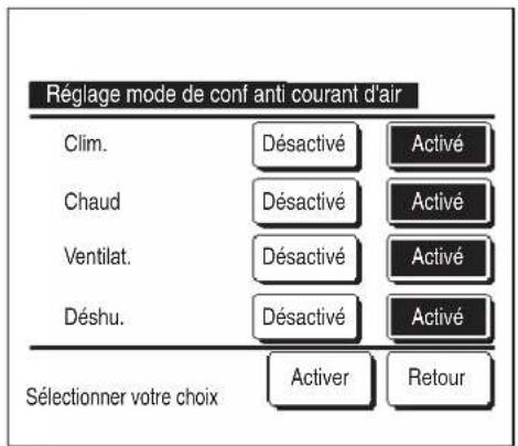 MITSUBISHI RC-EX3A - Réglage système anti courant d'air (pour l'utilisation d'un panneau anti courant d'air) - 6