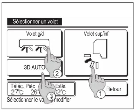 MITSUBISHI RC-EX3A - Modifier la position des volets - 3