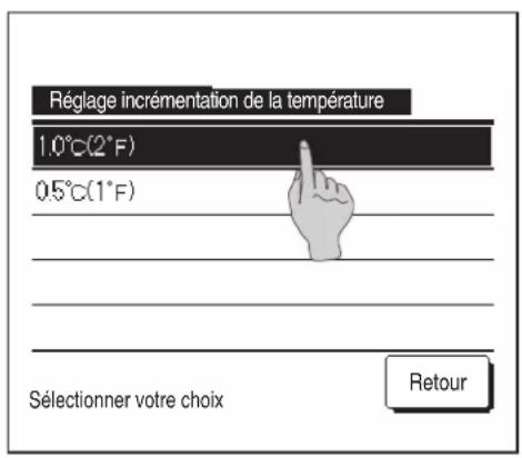 MITSUBISHI RC-EX3A - ■ Réglage incrémentation de la température - 1