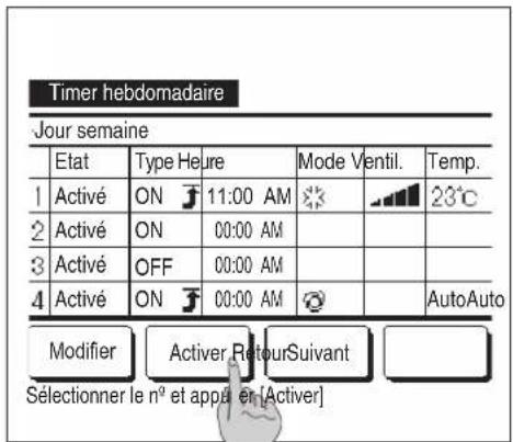 MITSUBISHI RC-EX3A - Sélectionner la température souhaitée (par intervalles de 1 °C) à l'aide des touches ▲ ▼. Ou appuyer sur la touche - 2