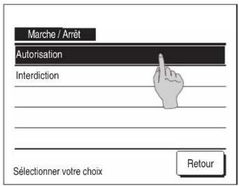 MITSUBISHI RC-EX3A - ■ Réglage Autorisation/Interdiction - 4