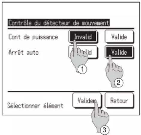 MITSUBISHI RC-EX3A - Contrôle du détecteur de mouvement (pour unités intérieures dotées de détecteurs de mouvement) - 1