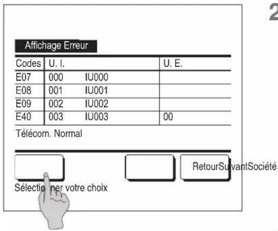 MITSUBISHI RC-EX3A - Affichage des erreurs et coordonnées du SAV - 3