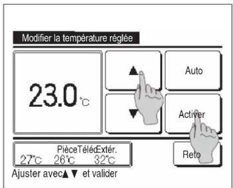 MITSUBISHI RC-EX3A - Modifier la température réglée - 2