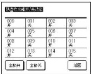 防雷收电断开/关提示 000 开 001 关 002 开 003 关 004 开 005 关 006 开 007 关 008 开 009 关 010 开 011 关 012 开 013 关 014 开 015 关 全部开 全部关 地囲