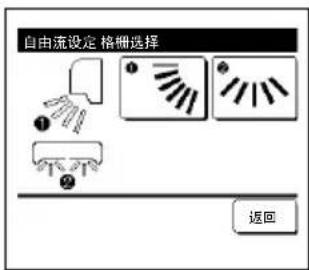 自由流设定 格栅选择 ① ② 返回