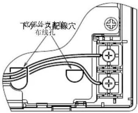 下部外支配線穴 布线孔