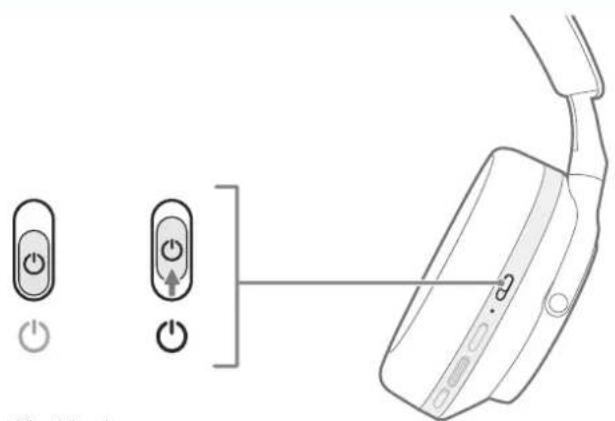 Functie van de aan/uit-schakelaar De toets Snelle actie Afbeelding 2 Bedieningselementen op de hoofdtelefoon Aan/uit-schakelaar Volume + Multifunctioneel Volume - L R