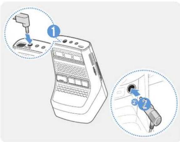 Thinkware U3000 - Branchement du chargeur pour véhicule - 1