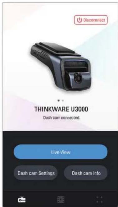 Thinkware U3000 - Afficher la disposition d'écran de la visionneuse mobile - 1