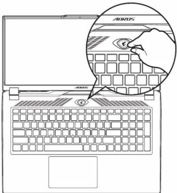 GIGABYTE AORUS 7 - 1-2. ノートパソコンを起動する - 1