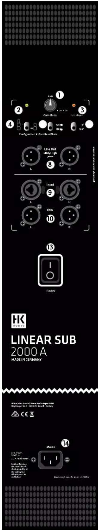 HK AUDIO LINEAR SUB 1200 A - Status-LED (L SUB 1500 A, L SUB 1800 A) - 7