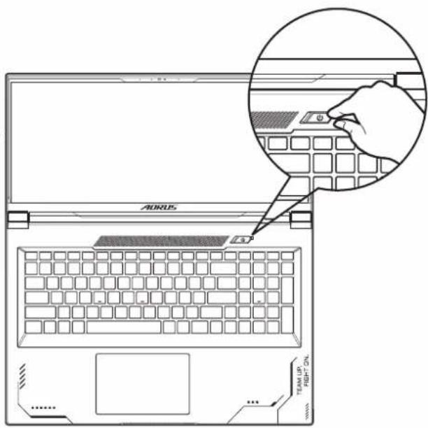 GIGABYTE AORUS 17X - 1-2. 開啟筆記型電腦 - 1