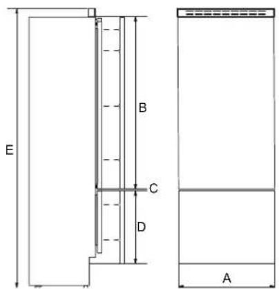 JENN-AIR JBBFR30NMX - Panels Dimensions Single Bottom - Drawer - 1