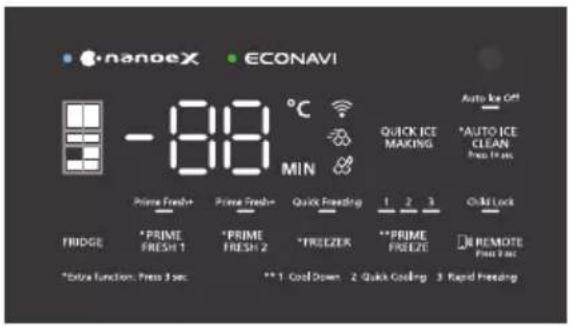 PANASONIC NR-WY720Z - ■ แพงควบคุมหน้าจอ LED - 1