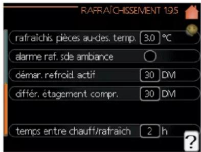 MITSUBISHI HSB100 - Menu 1.9.5 - réglages du rafraîchissement - 2