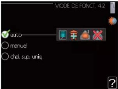 MITSUBISHI HSB100 - Menu 4.2 - mode de fonct. - 1