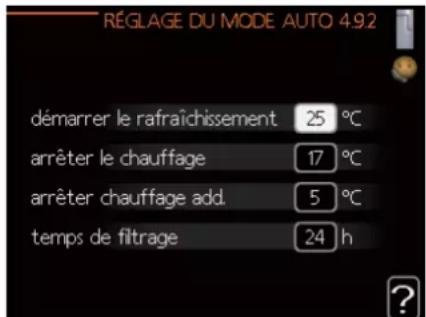 MITSUBISHI HSB100 - Menu 4.9.2 - réglage du mode auto - 1