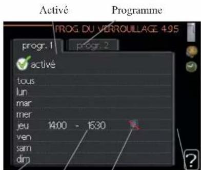 MITSUBISHI HSB100 - Menu 4.9.5 - prog. du verrouillage - 1