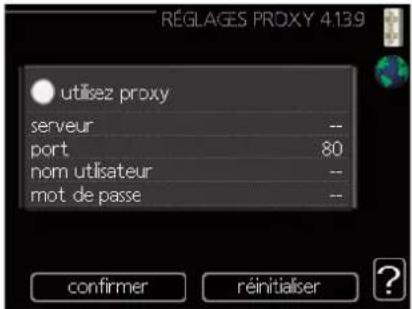 MITSUBISHI HSB100 - Menu 4.1.3.9 - réglages proxy - 1