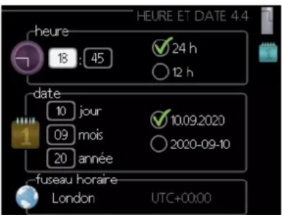 MITSUBISHI HSB100 - Menu 4.4 - heures et date - 1