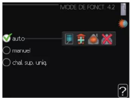 MITSUBISHI FDCW60VNX - Menu 4.2 - mode de fonct. - 1
