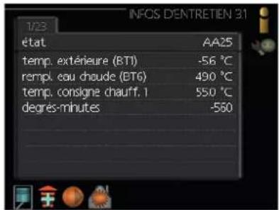 MITSUBISHI FDCW60VNX - Menu 3.1 - infos d'entretien - 1